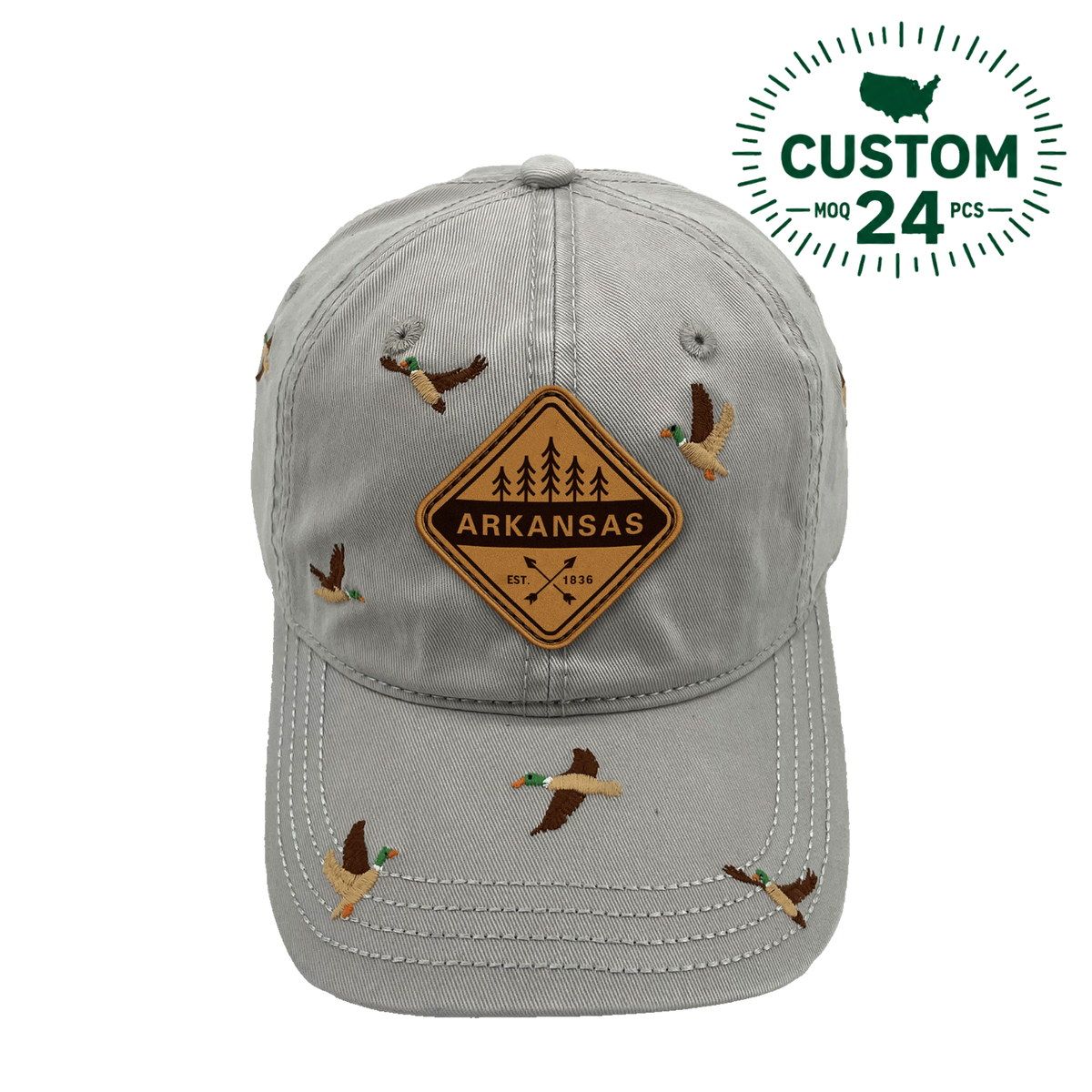 Arkansas Duck Embroidery Baseball Cap for Men Women Outdoor Adventure Gift Hat