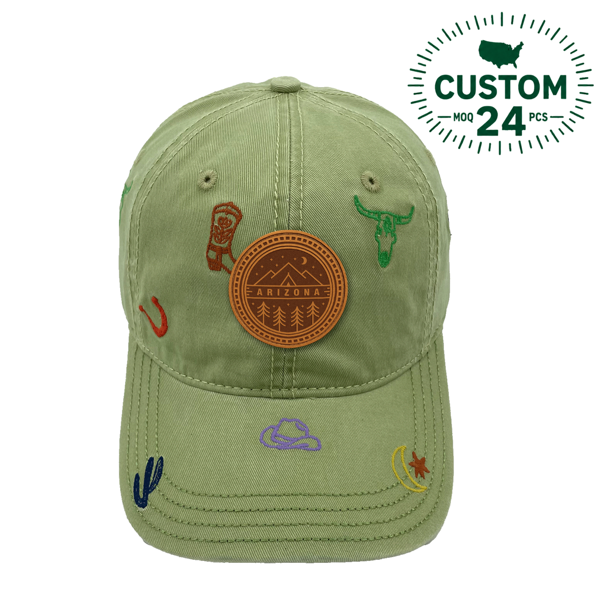 Arizona Adventure Baseball Cap Western Embroidered Cowboy Hat for Desert Road Trips