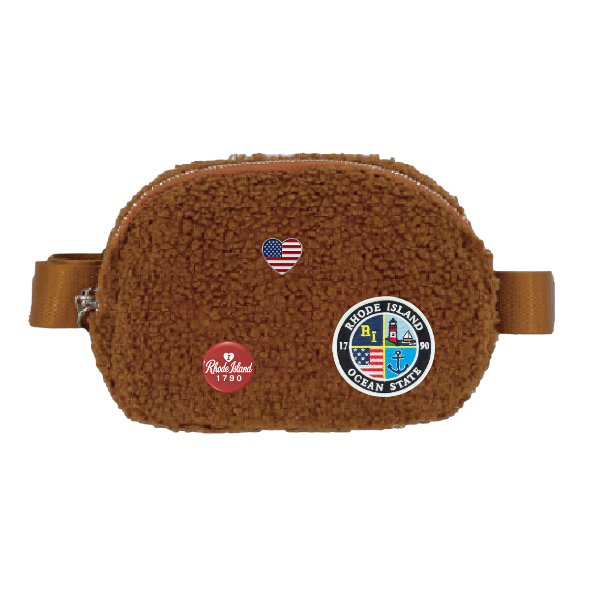 Rhode Island Sherpa Belt Bag | Cozy Fleece Waist & Crossbody Bag