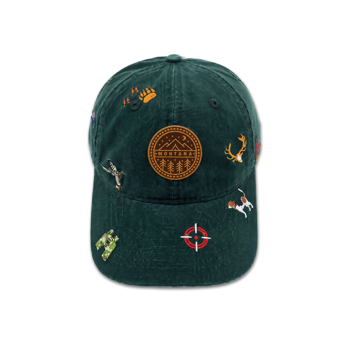 Montana Wilderness Lifestyle All Over Embroidered Baseball Cap