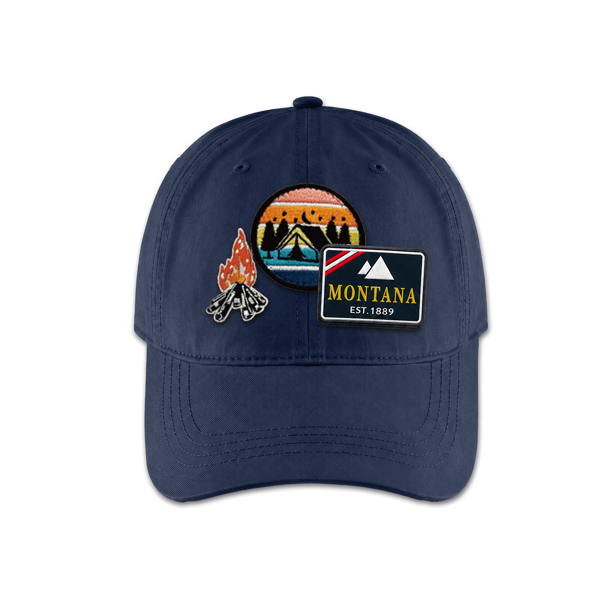 Montana Outdoor Lifestyle Triple Patches Embroidered Cap
