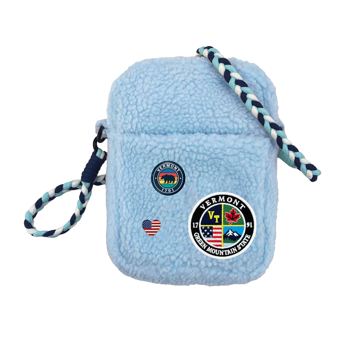 Vermont Sherpa Mini Crossbody Bag | Cozy Fleece Travel Shoulder Bag