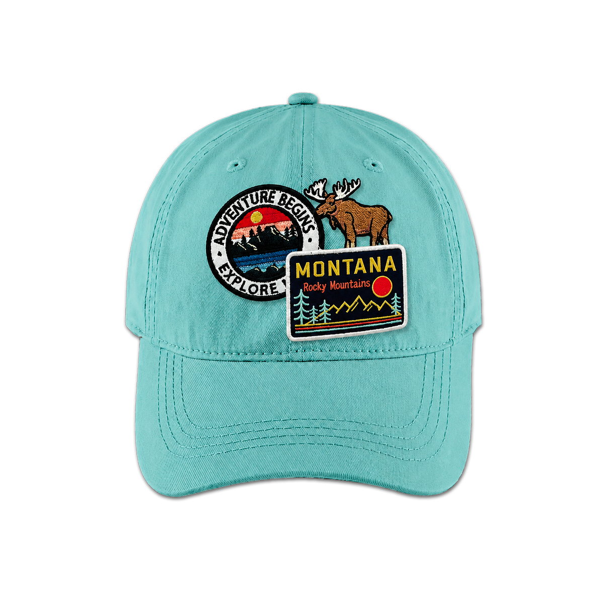 Montana Outdoor Lifestyle Triple Patches Embroidered Cap