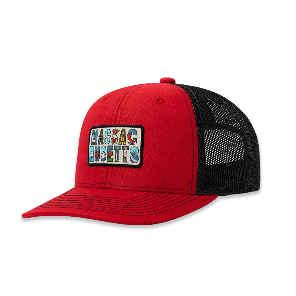 Massachusetts Heritage Trucker Hat | Illustrated Mesh Back Outdoor Cap
