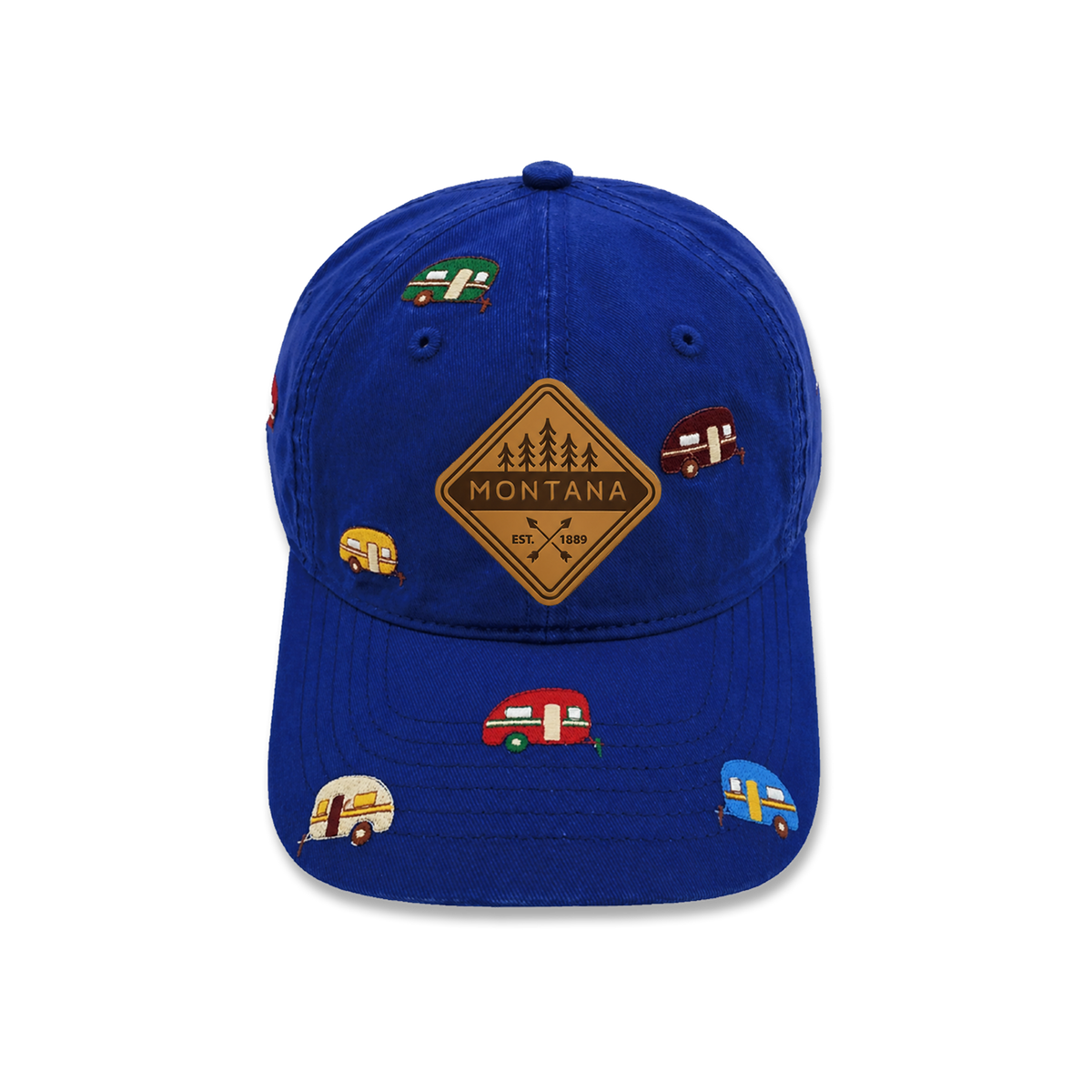 Montana Road Trip Adventure All Over Embroidered Baseball Cap