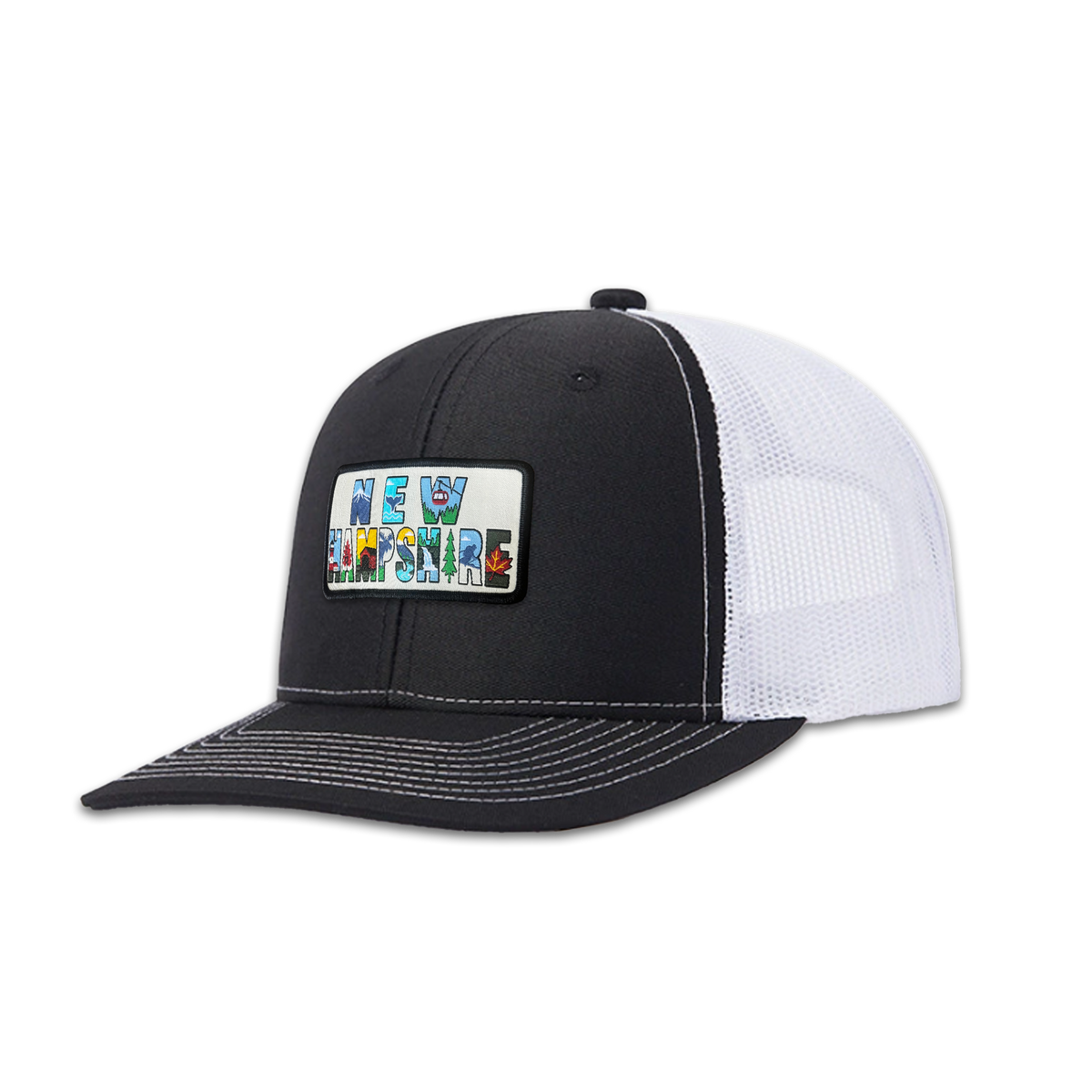 New Hampshire Trucker Hat | Adventure Letter Mesh Back Cap