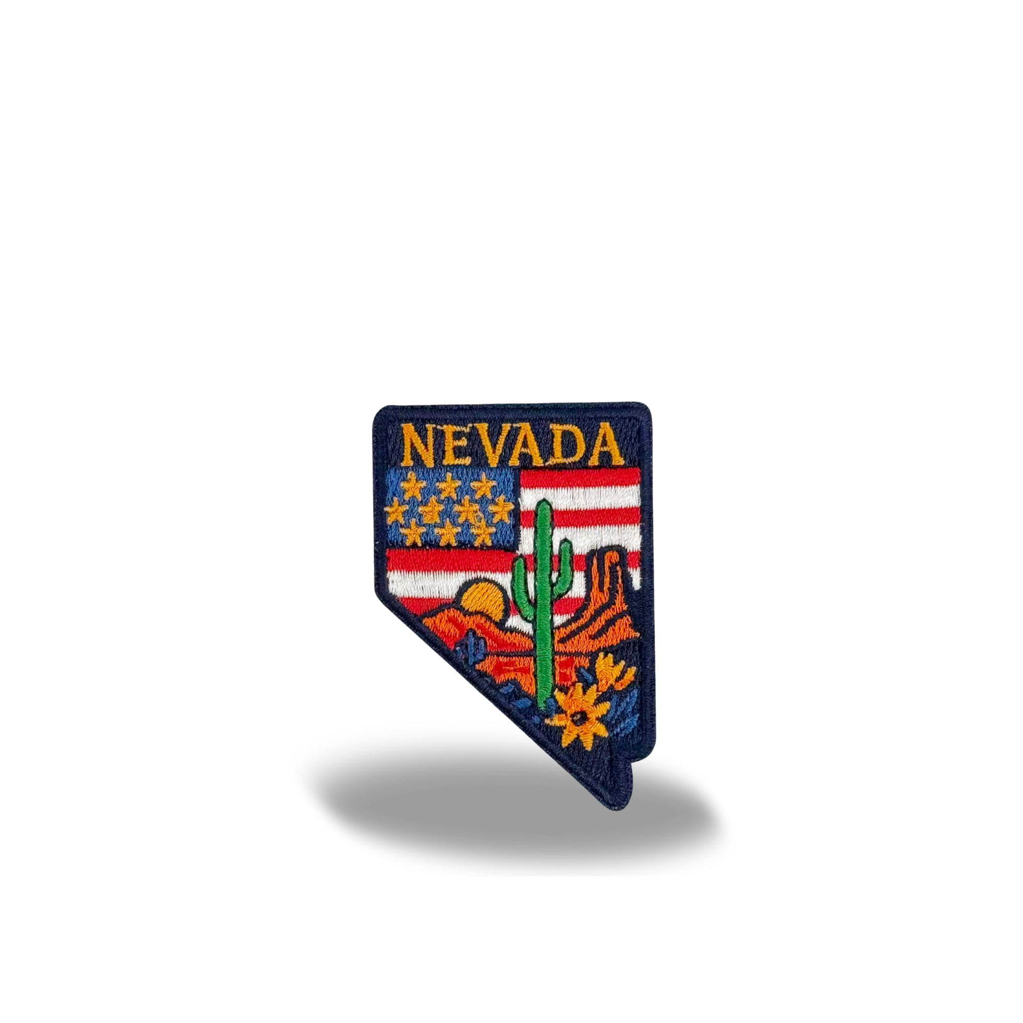 Nevada Desert Cactus Embroidered Patch Iron On State Souvenir Badge