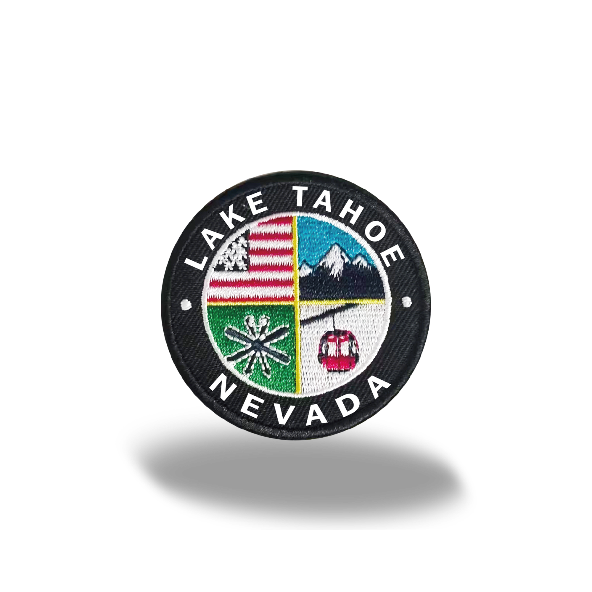 Lake Tahoe Nevada Scenic Embroidered Iron-On Patch Travel Souvenir Patch
