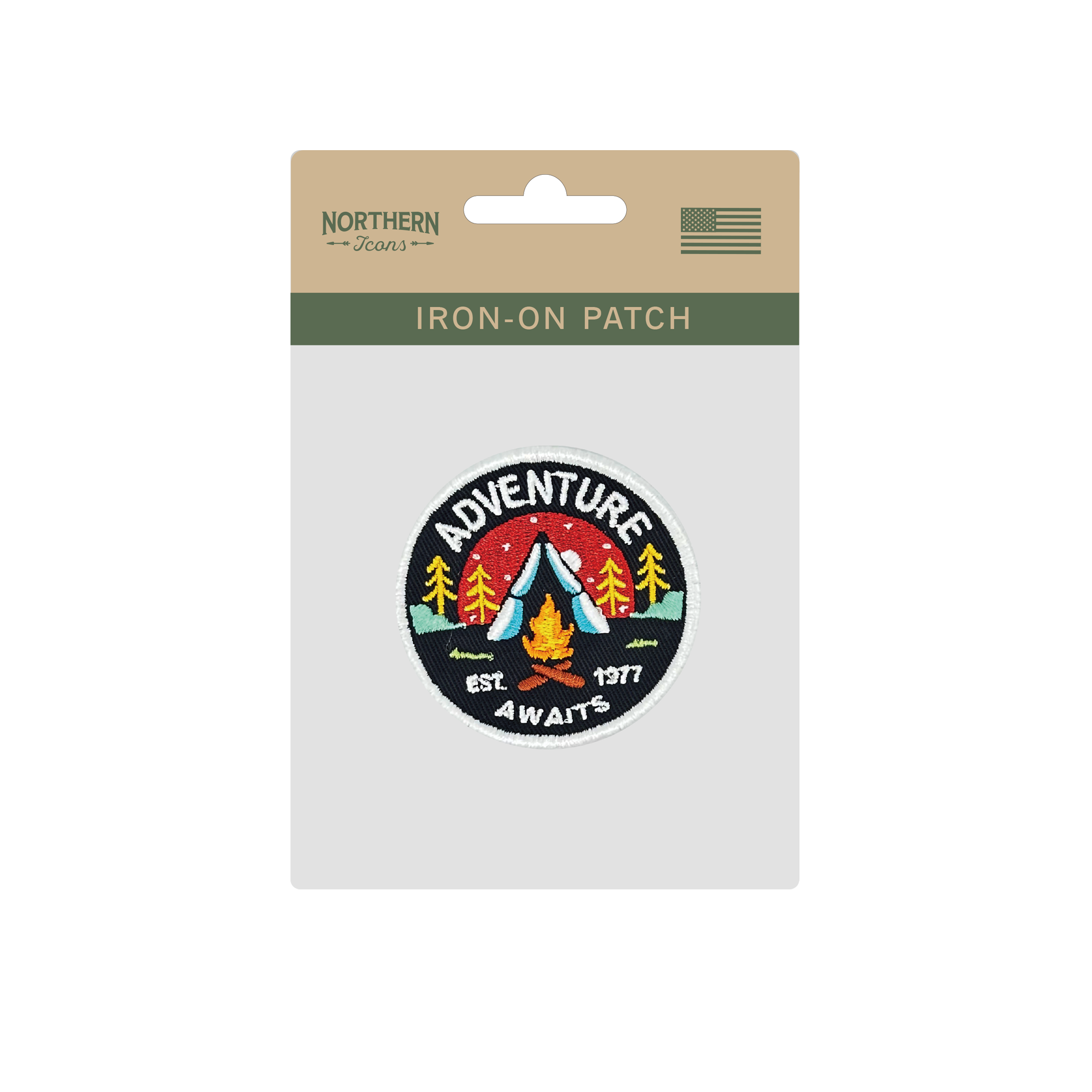Adventure Awaits Iron On Embroidery Patch