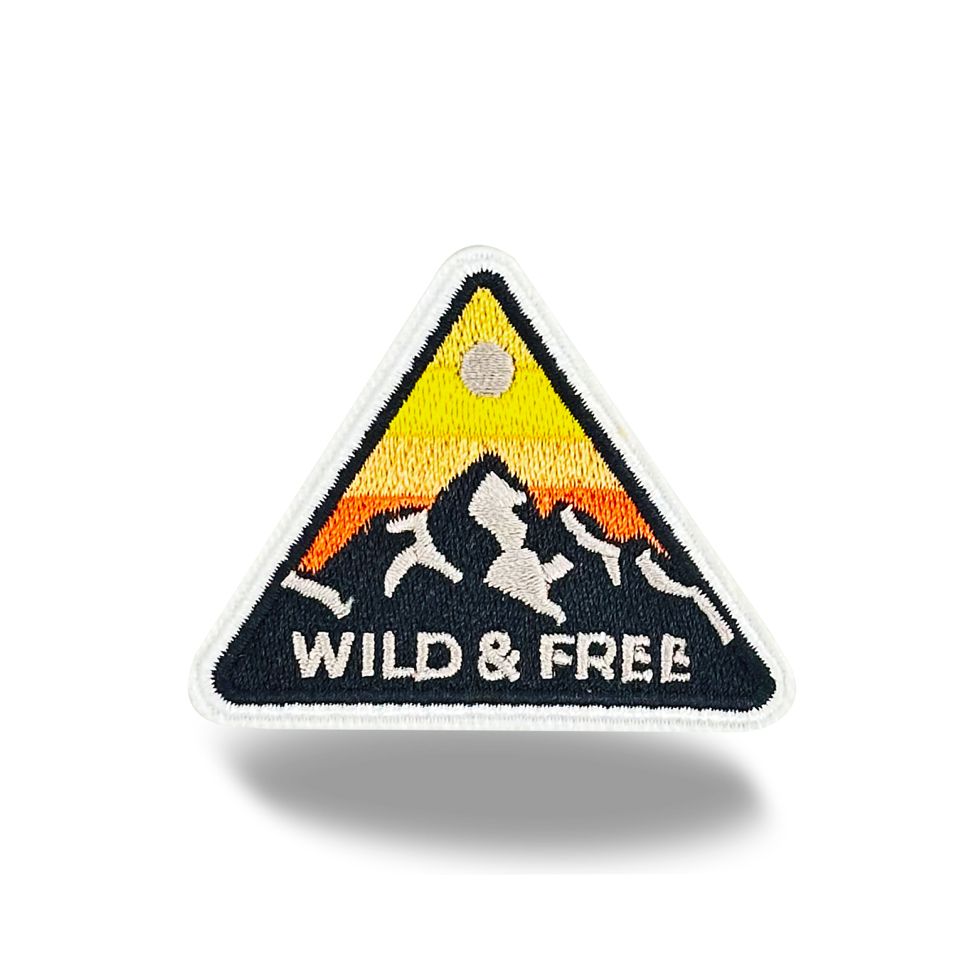 Wild & Free Mountain Adventure Iron On Embroidery Patch