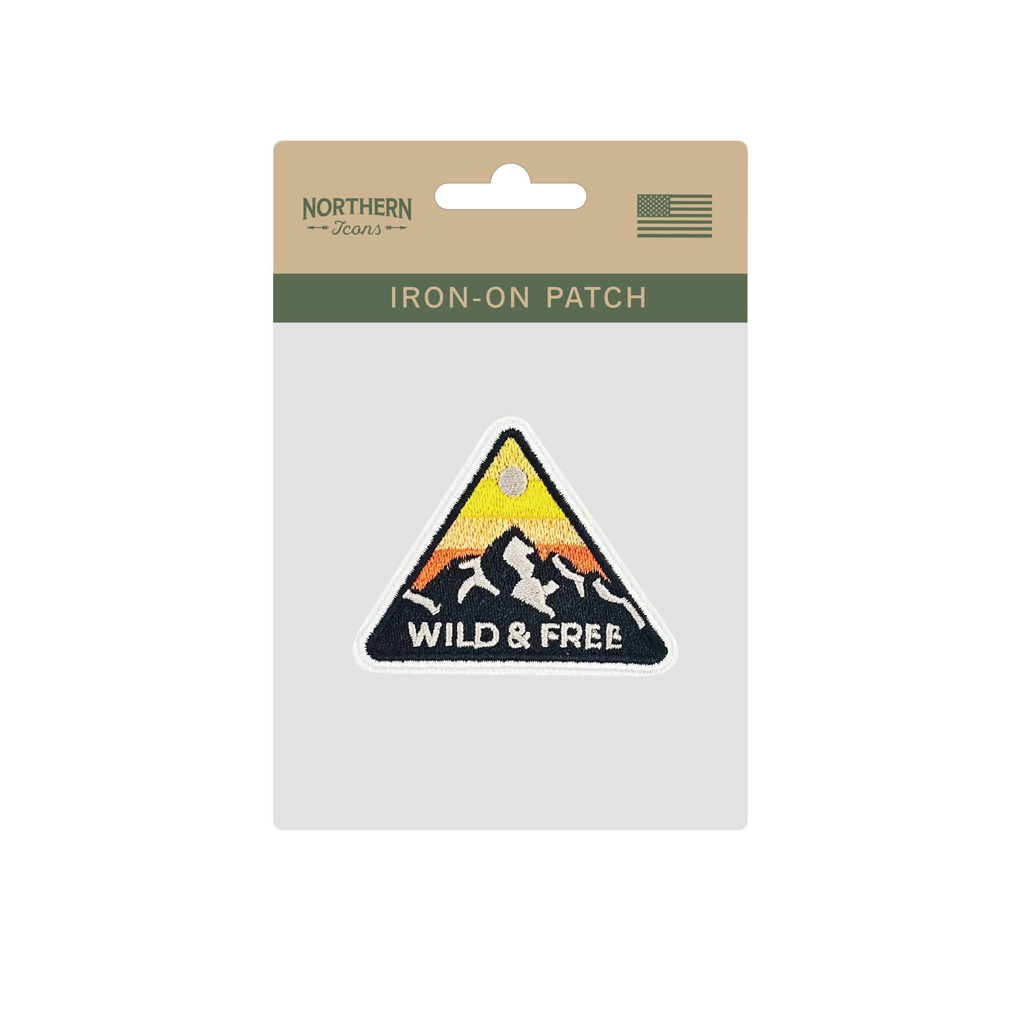 Wild & Free Mountain Adventure Iron On Embroidery Patch