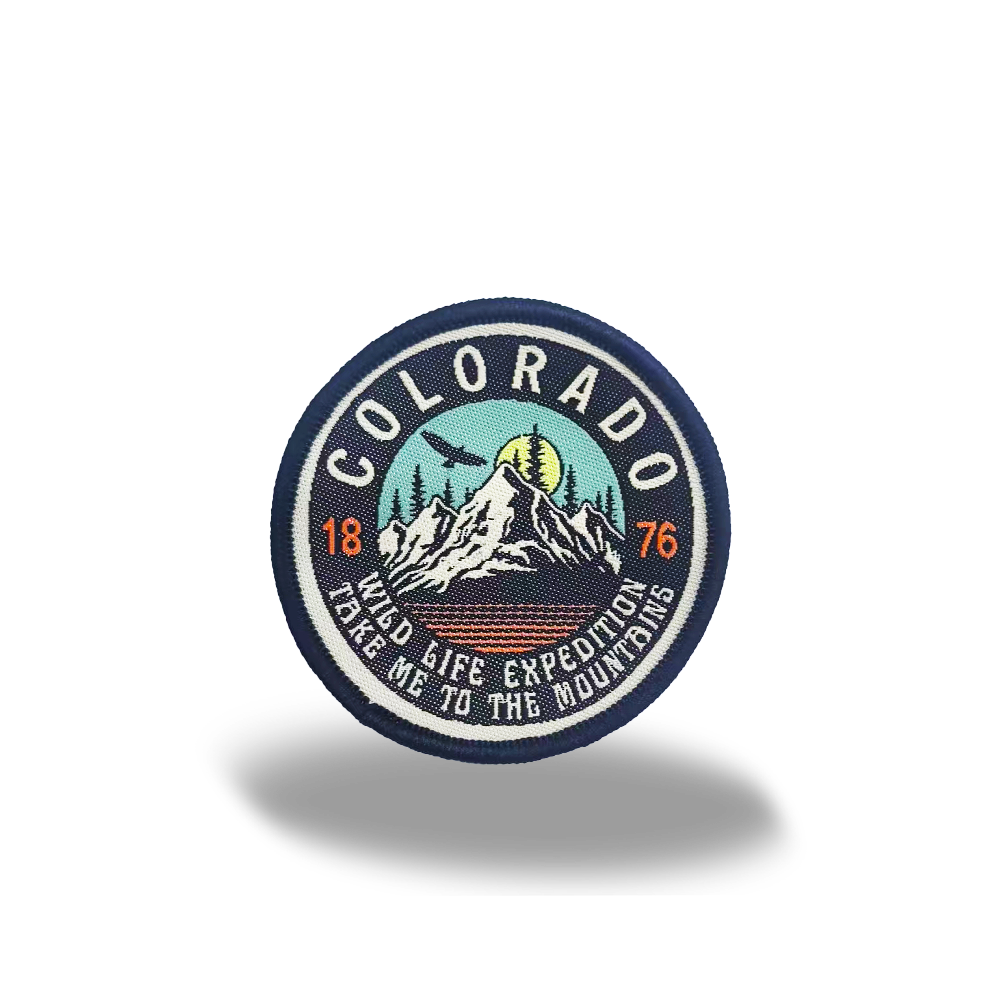 Colorado Mountain Scenic Embroidered Iron-On Patch Outdoor Adventure Souvenir Patch