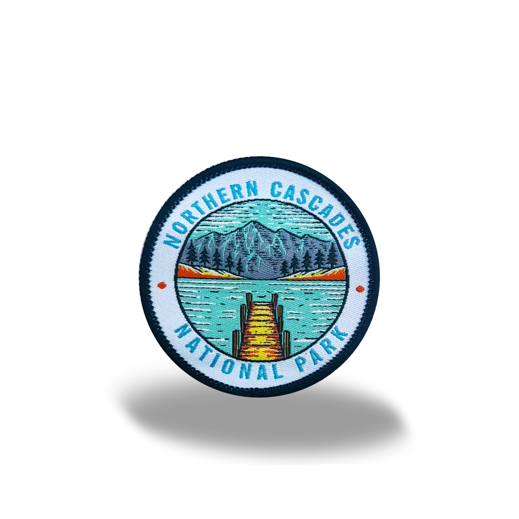 Northern Cascades National Park Embroidered Iron-On Patch Travel Souvenir