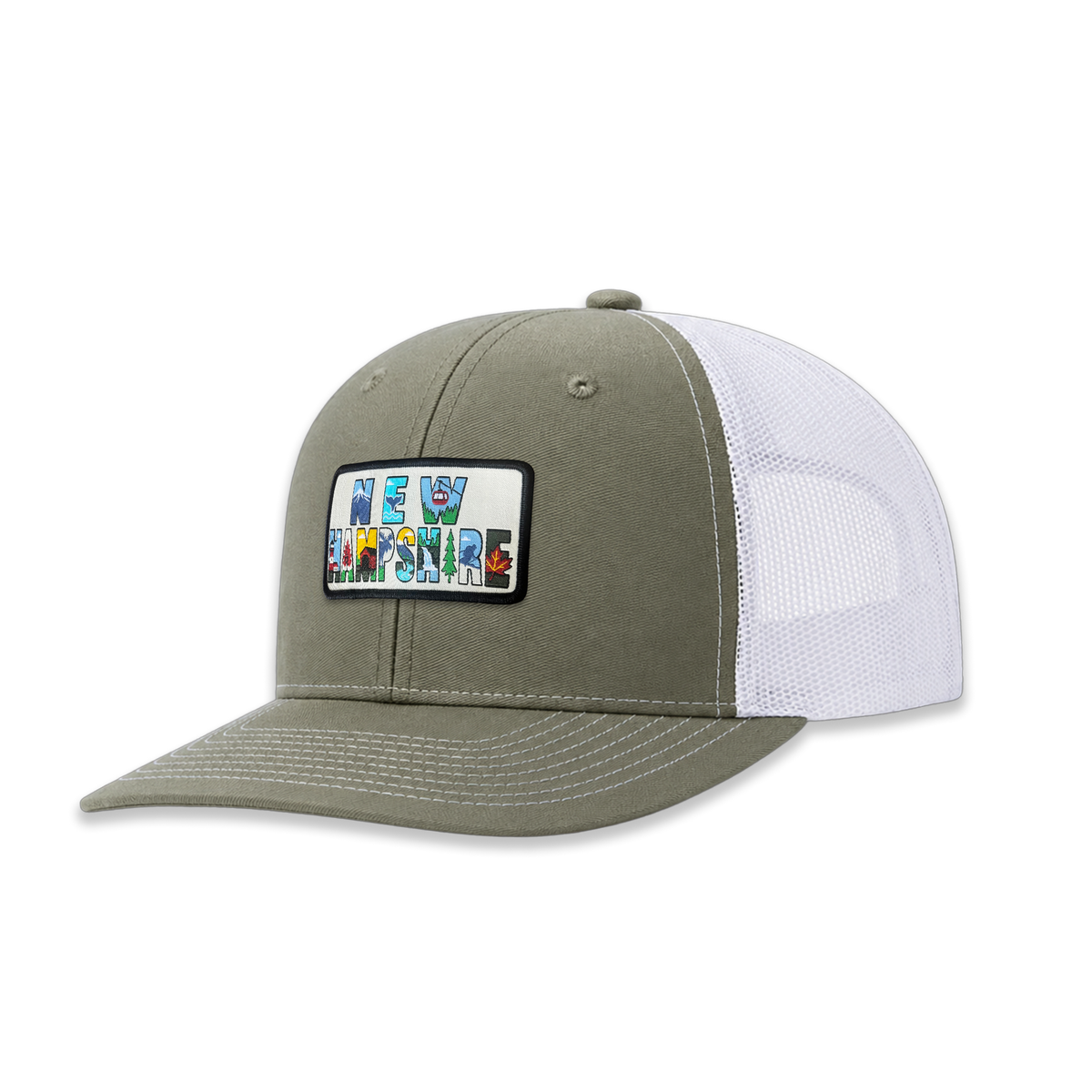 New Hampshire Trucker Hat | Adventure Letter Mesh Back Cap