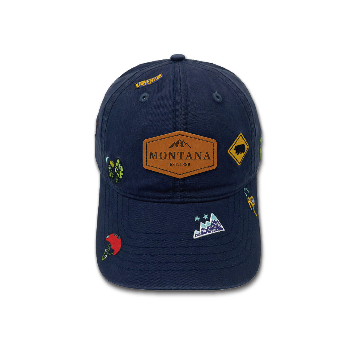 Montana Wilderness Explorer All Over Embroidered Baseball Cap