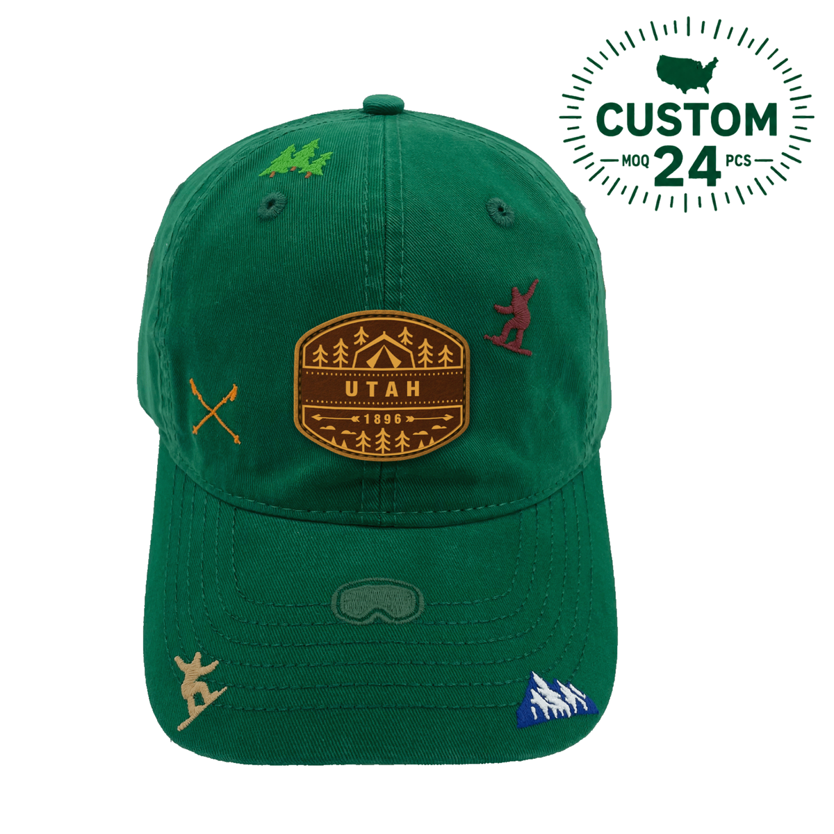 Snowbird Utah Embroidery Baseball Cap | Winter Mountain Adventure Hat for Ski and Outdoor Lovers