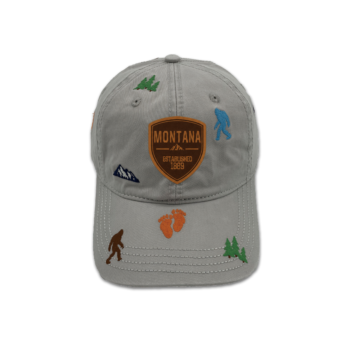 Montana Wilderness Adventure All Over Embroidered Baseball Cap
