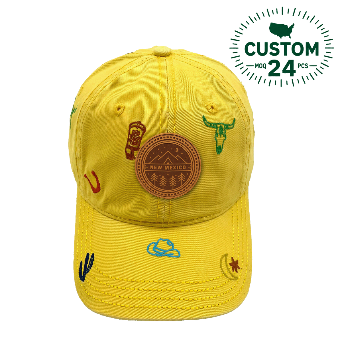 New Mexico Adventure Baseball Cap Southwestern Cowboy Style Outdoor Travel Hat