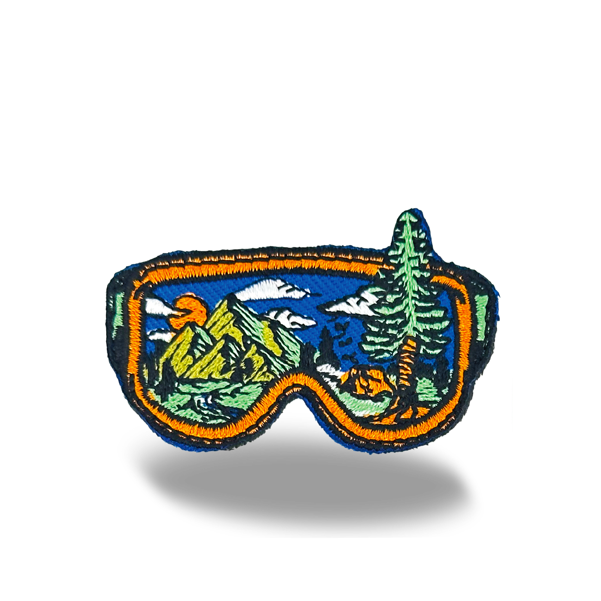Mountain View Goggles Iron On Embroidery Patch