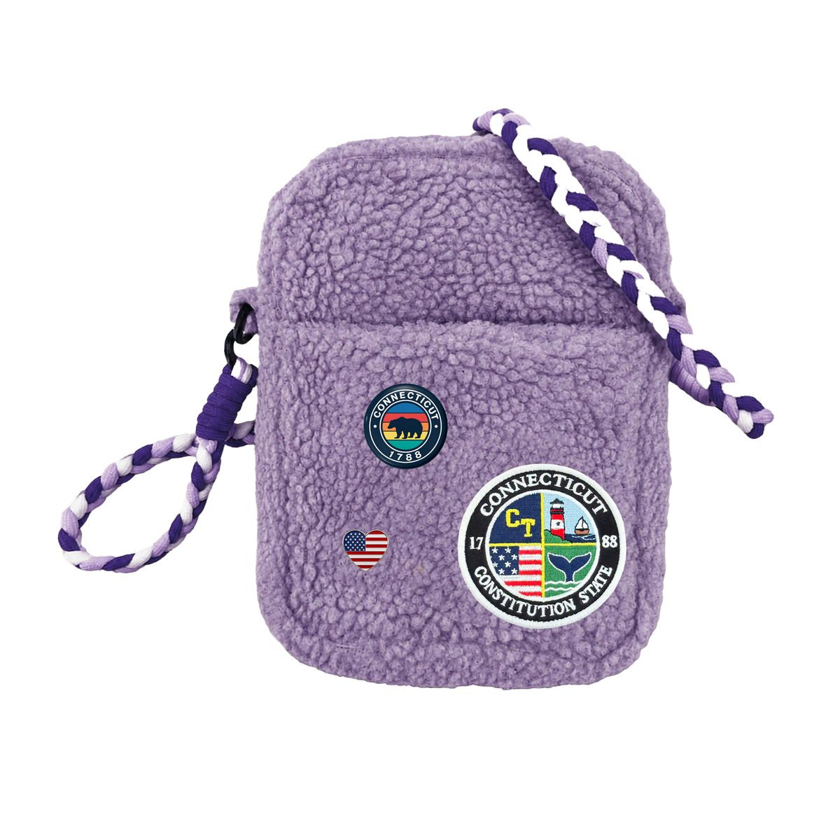 Connecticut Sherpa Mini Crossbody Bag | Cozy Travel Shoulder Bag