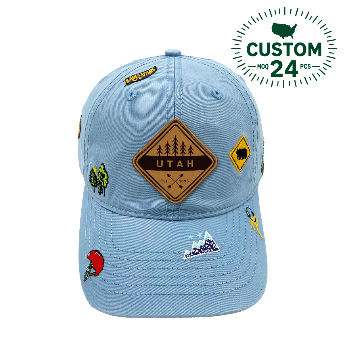 Utah Outdoor Baseball Cap for Hiking, Camping, and Nature Lovers