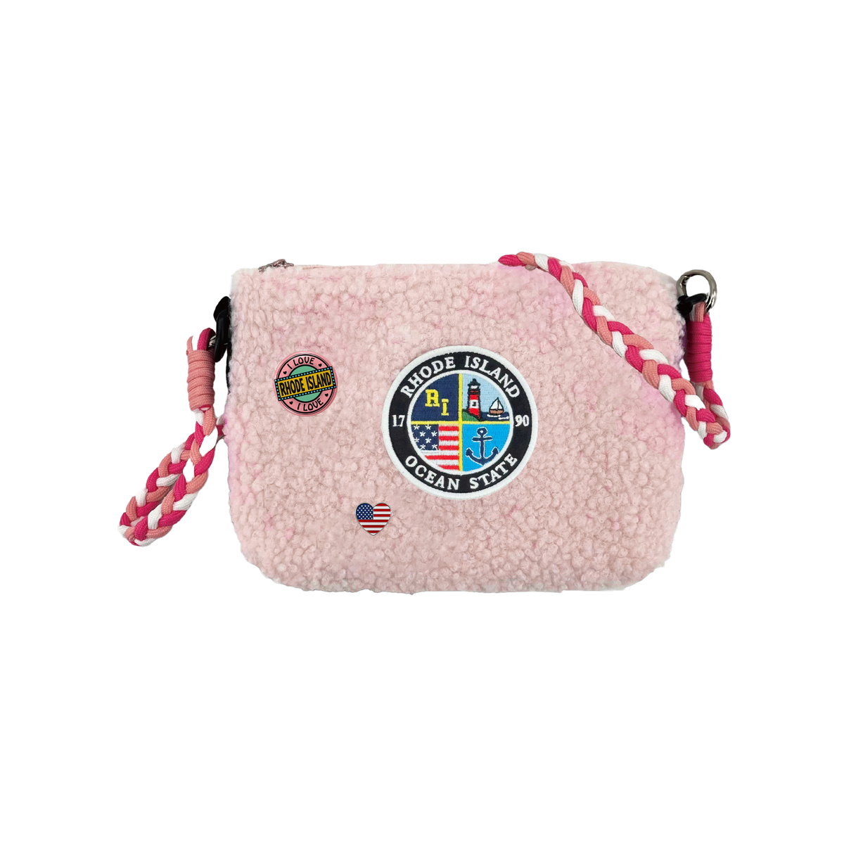 Rhode Island Sherpa Wallet Sling Bag | Cozy Mini Crossbody Travel Bag