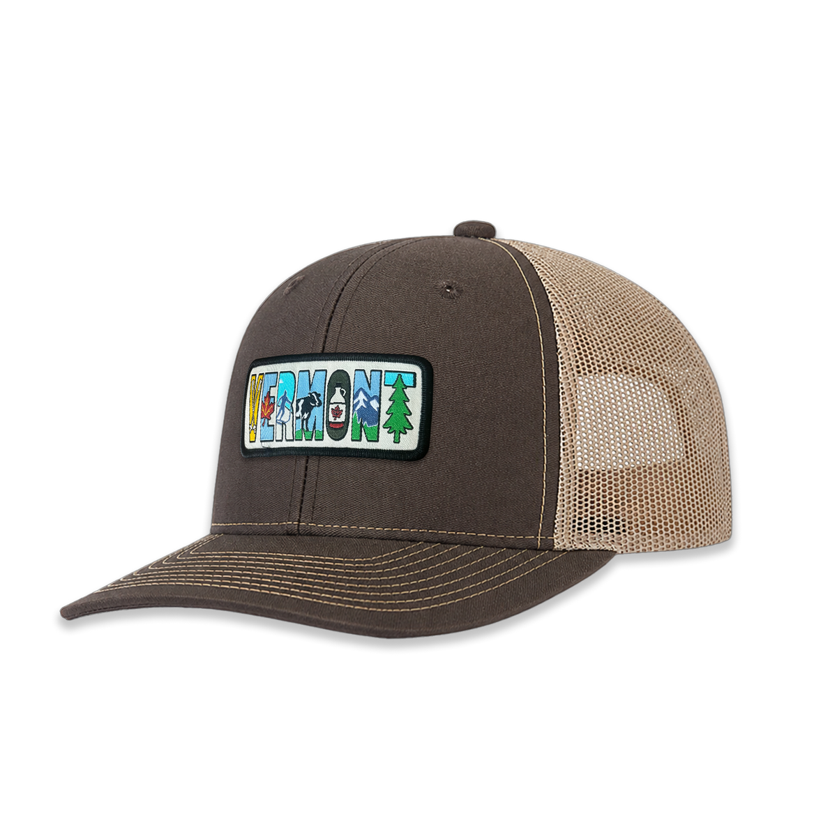 Vermont Trucker Hat | Scenic Letter Mesh Back Cap