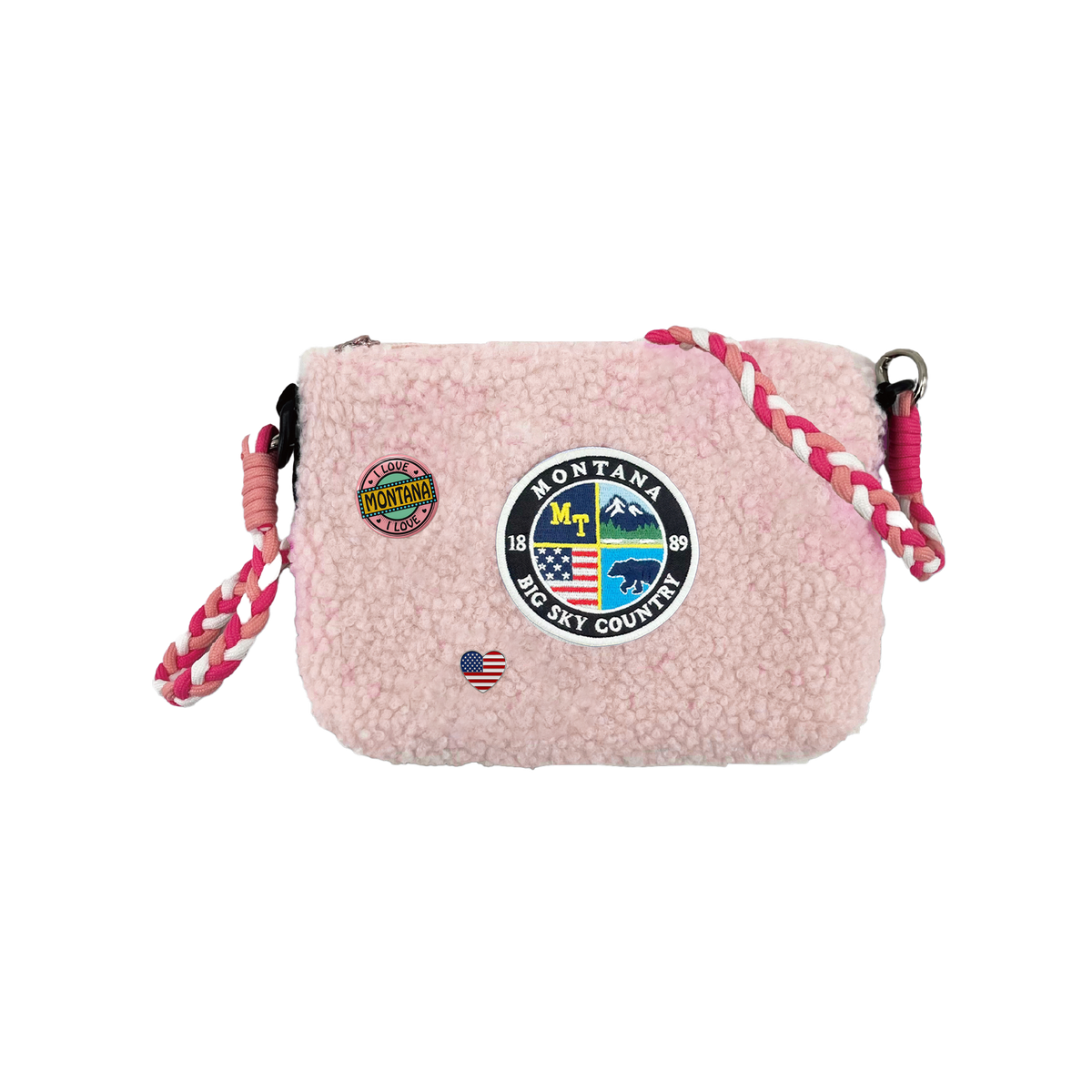 Montana Big Sky Sherpa Wallet Sling Bag - Cozy Mini Crossbody Bag