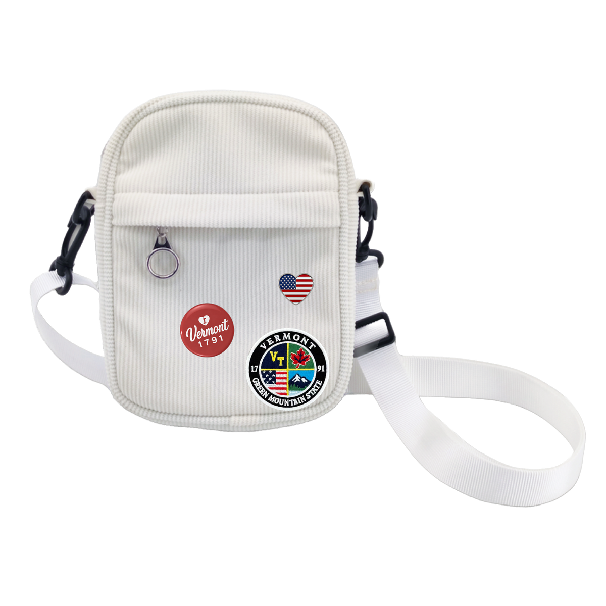 Vermont Corduroy Crossbody Bag | Compact Travel Shoulder Bag
