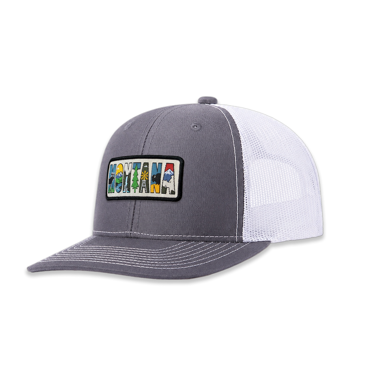 Montana Trucker Hat | Scenic Letter Mesh Back Cap