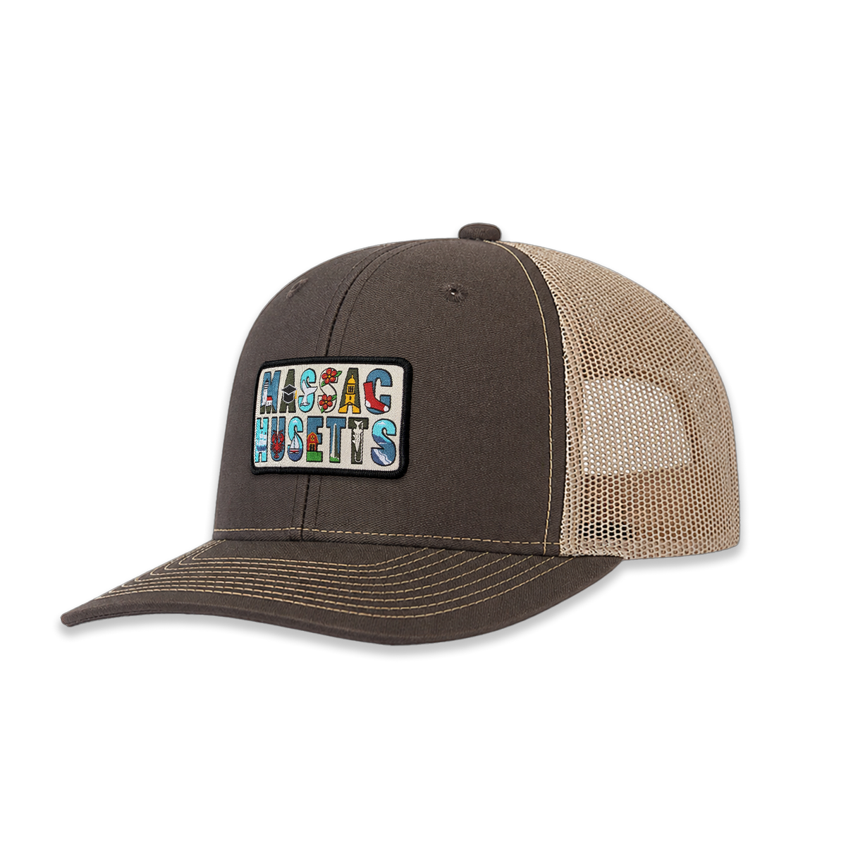 Massachusetts Heritage Trucker Hat | Illustrated Mesh Back Outdoor Cap