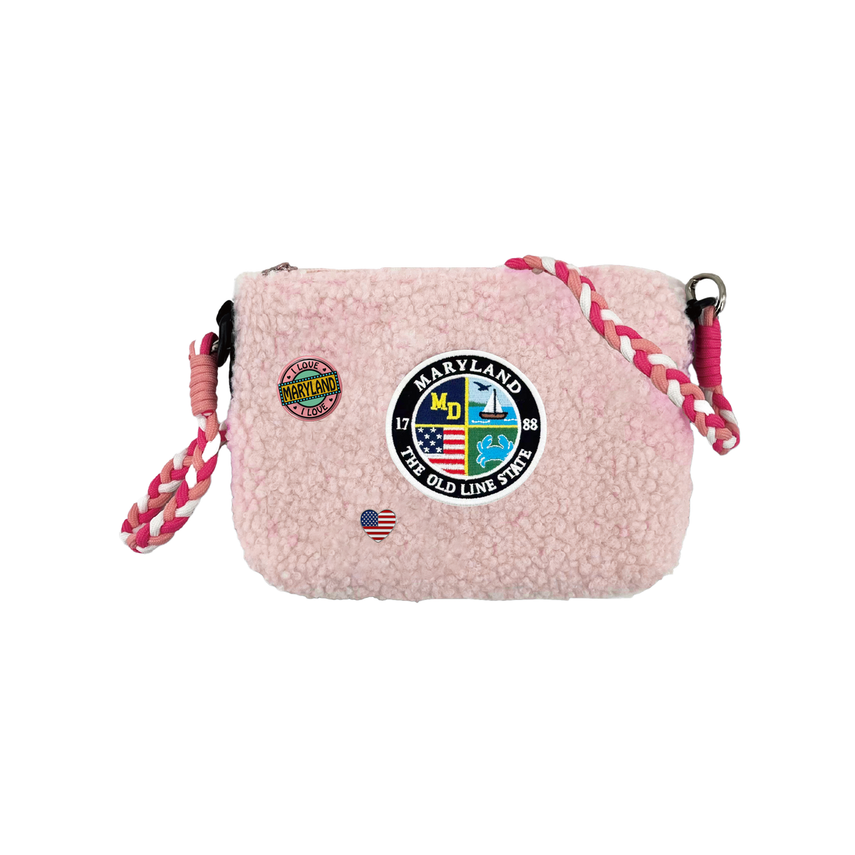 Maryland Sherpa Wallet Sling Bag | Cozy Mini Crossbody Travel Bag