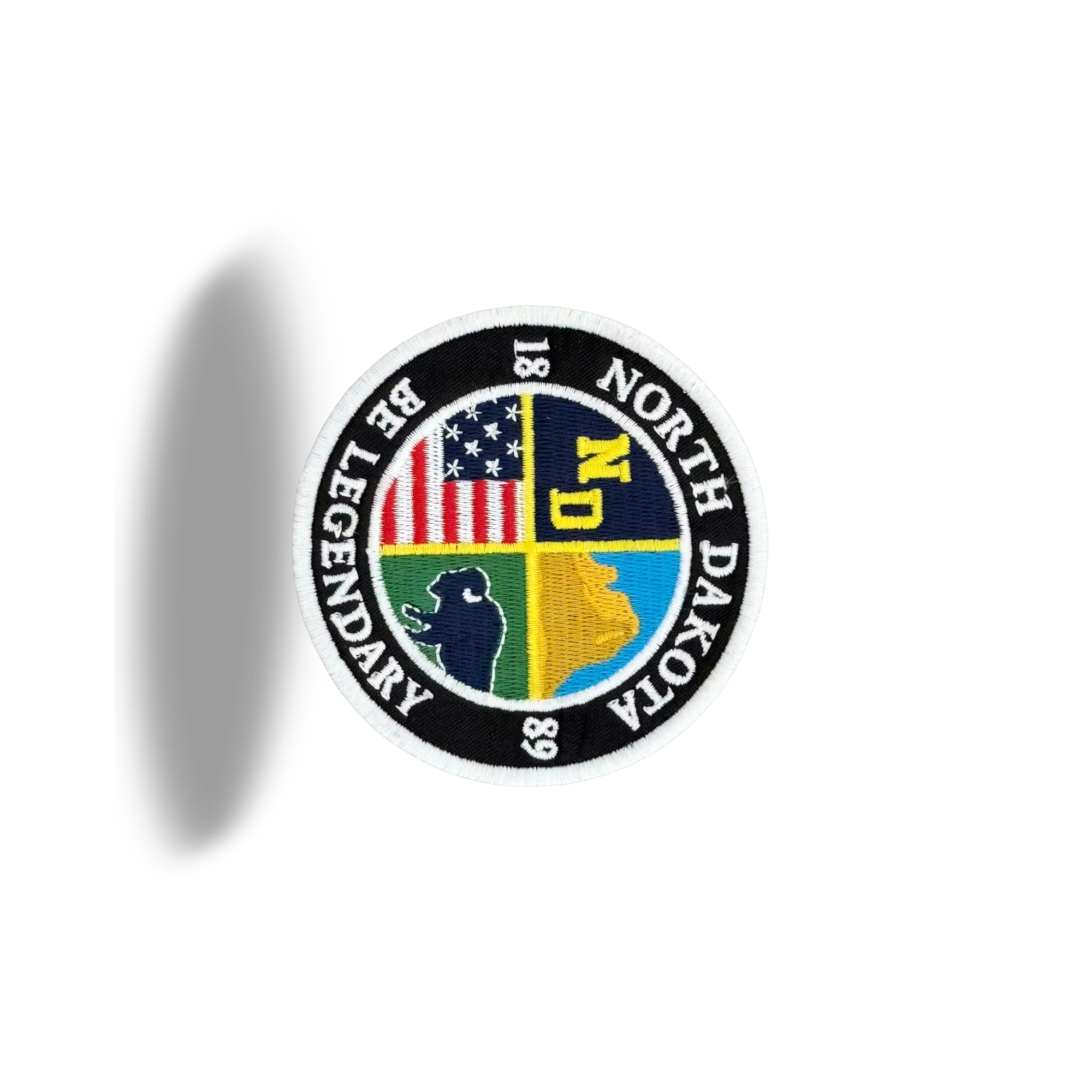 North Dakota Legendary State Embroidered Patch, Vintage Travel Badge Iron-On