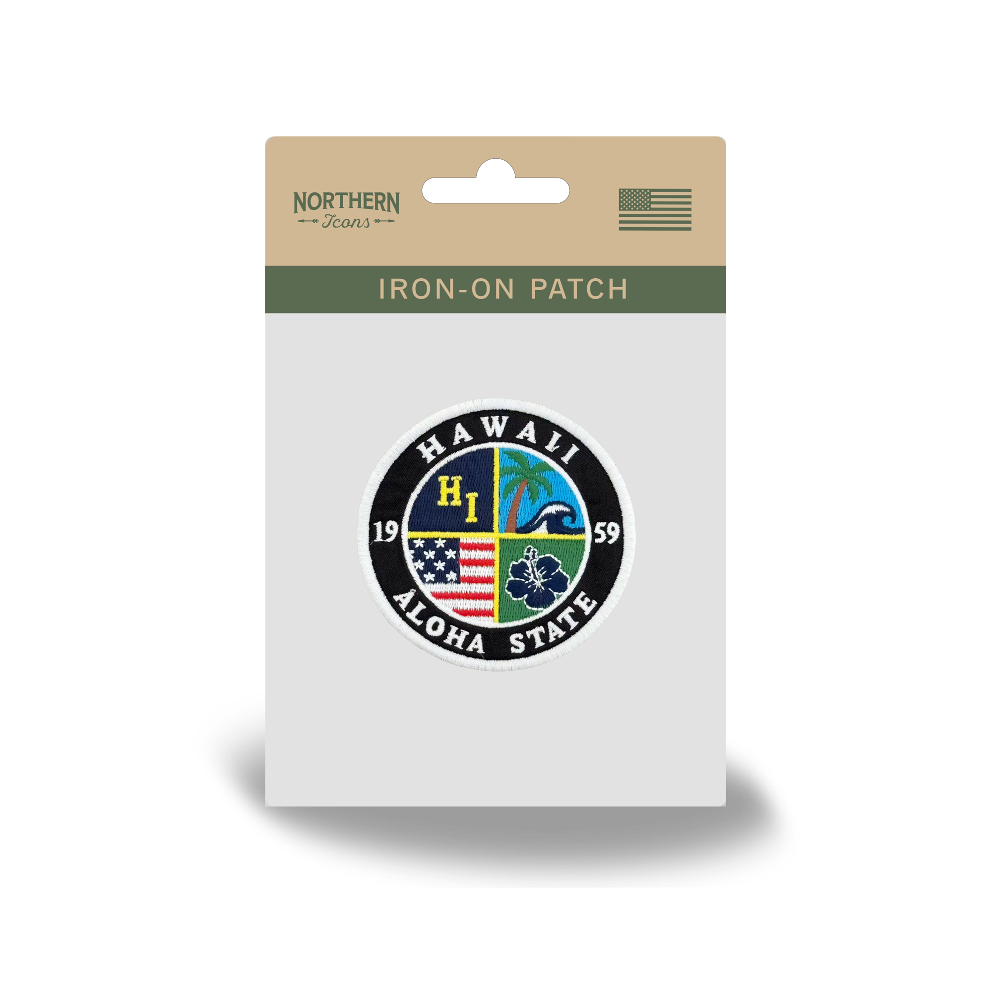 Hawaii Aloha State Embroidered Patch Tropical Island Travel Souvenir Badge