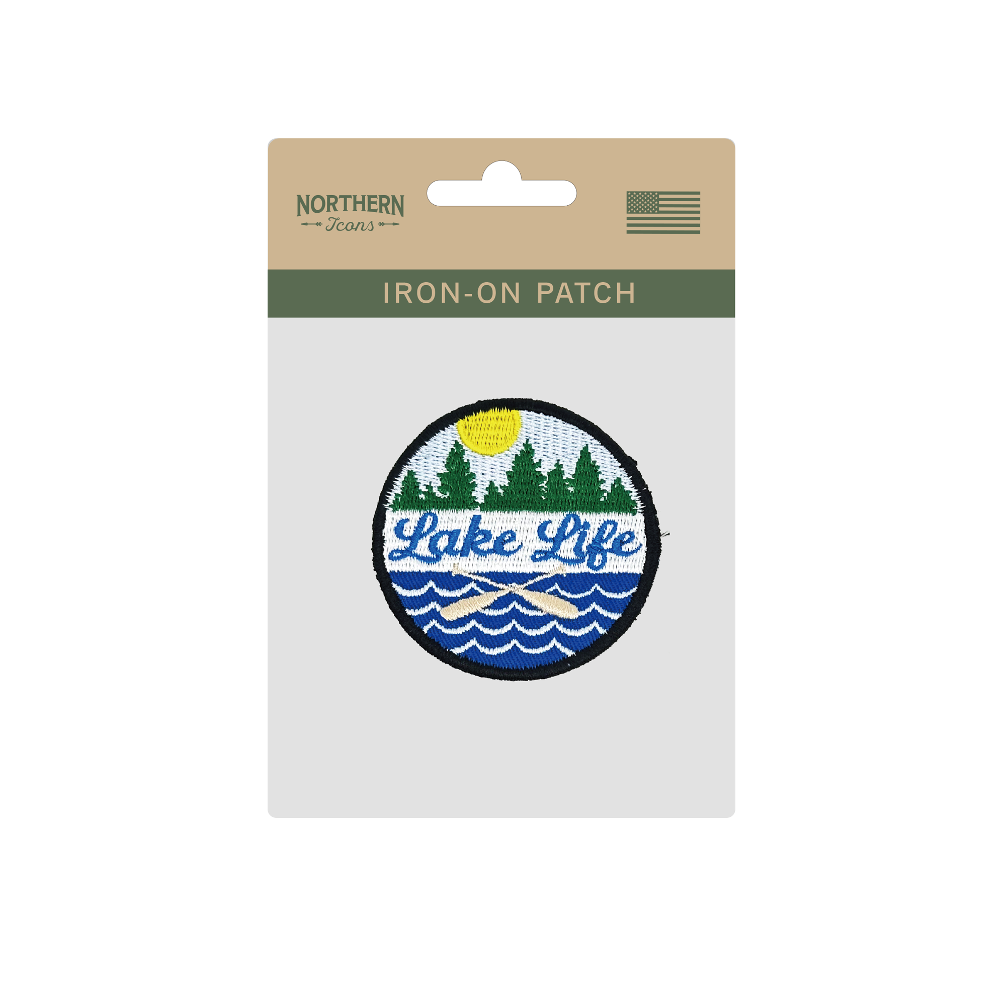 Lake Life Adventure Iron On Embroidery Patch