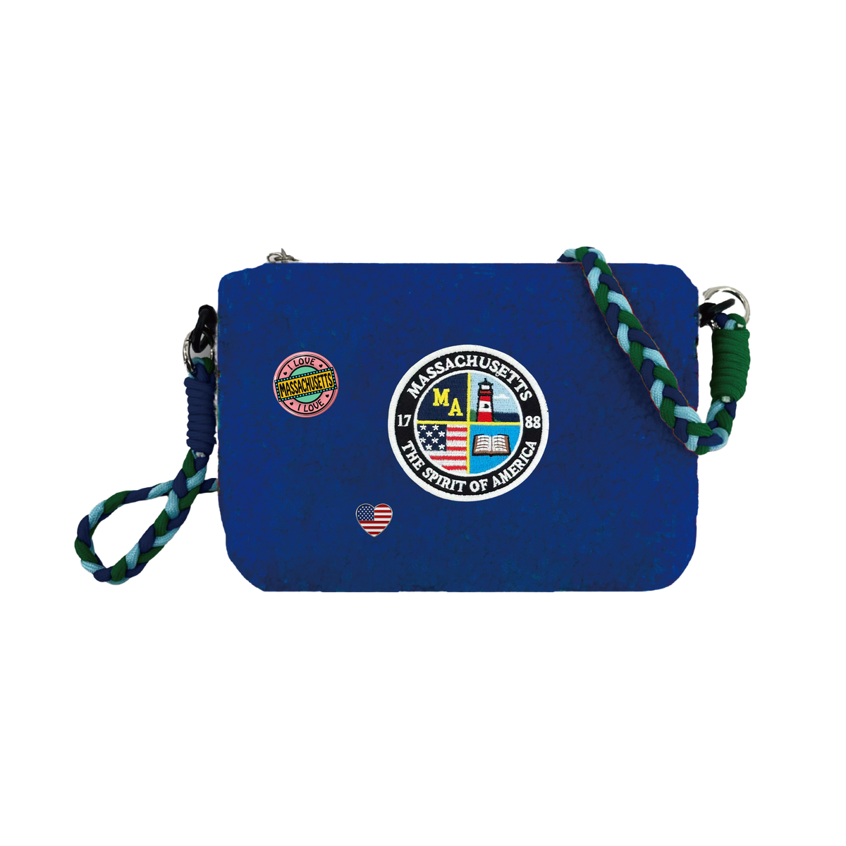Massachusetts Sherpa Wallet Sling Bag | Cozy Mini Crossbody Travel Bag