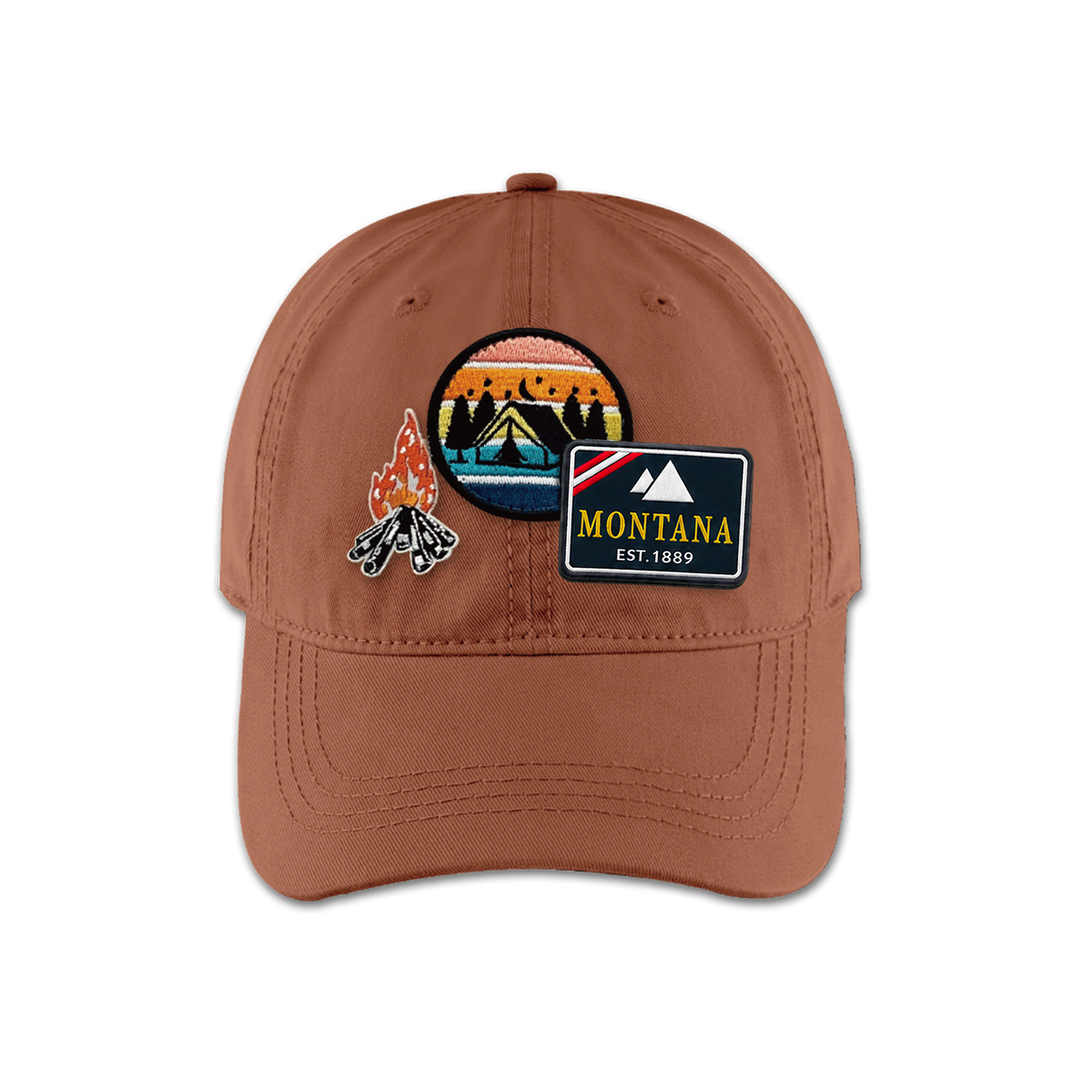 Montana Outdoor Lifestyle Triple Patches Embroidered Cap
