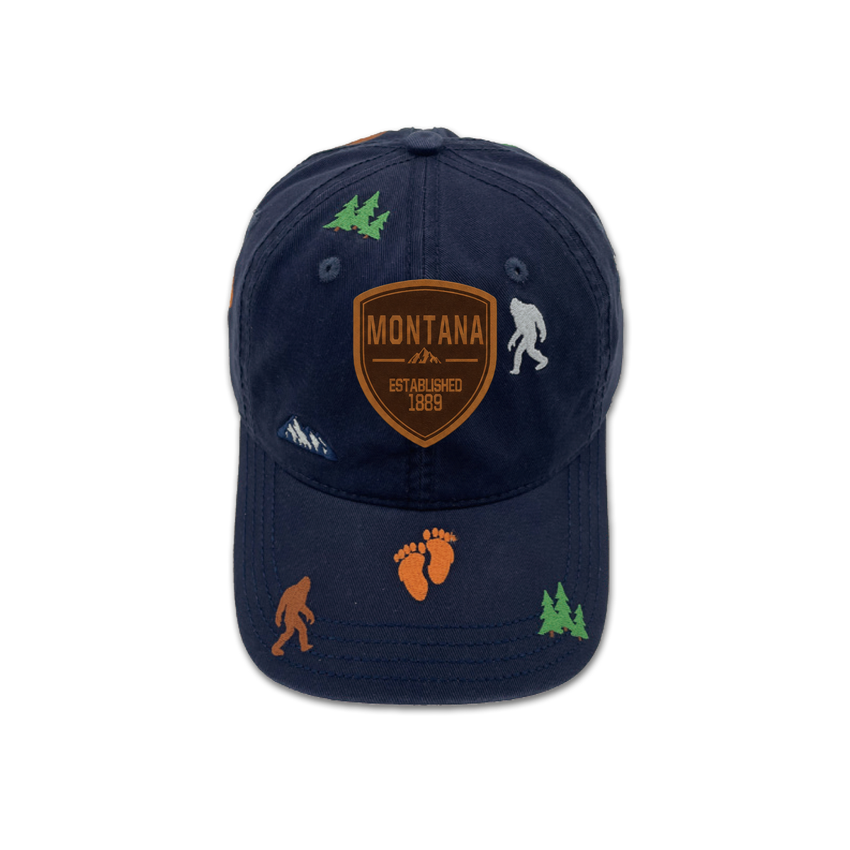 Montana Wilderness Adventure All Over Embroidered Baseball Cap