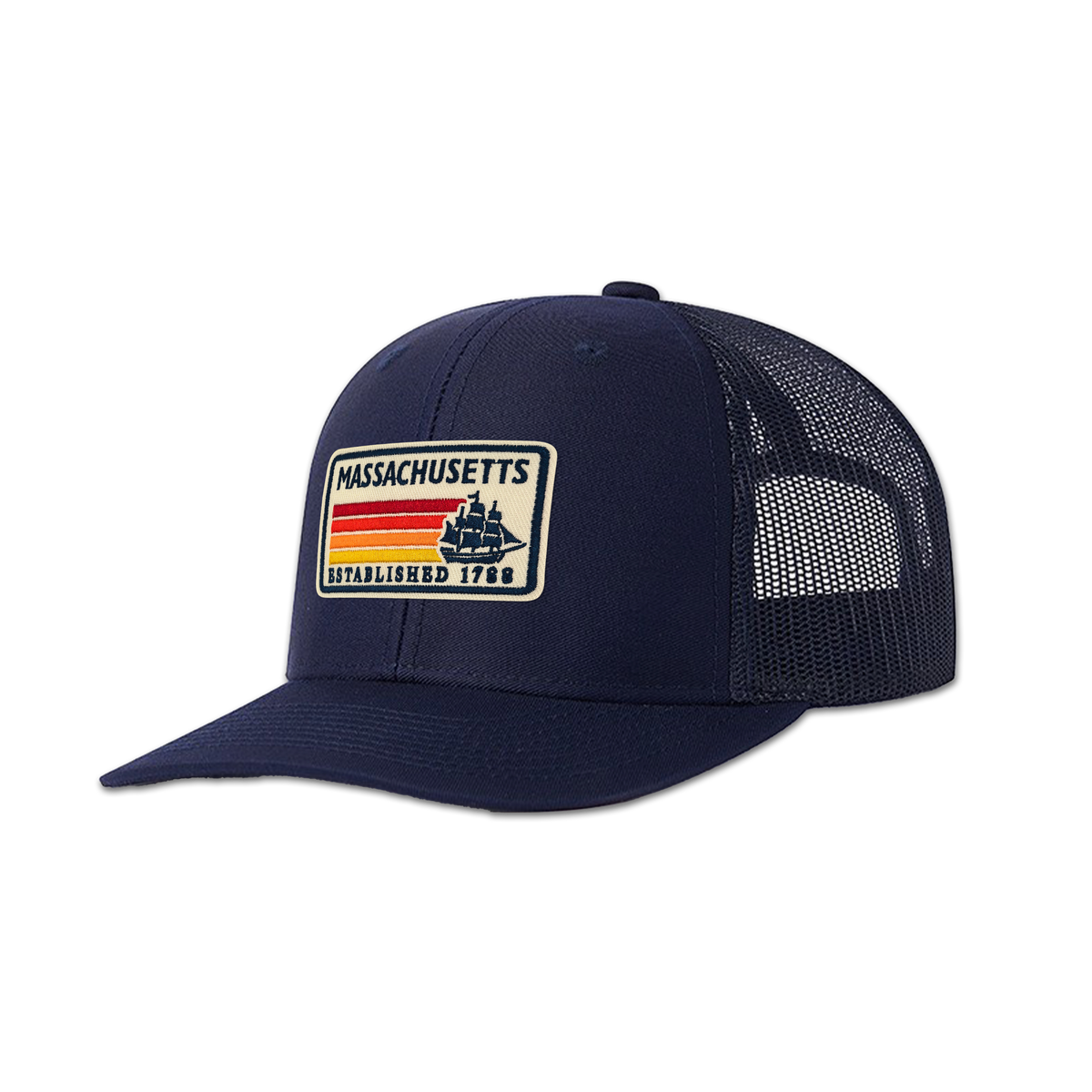 Massachusetts Heritage Trucker Hat | Vintage Mesh Back Outdoor Cap