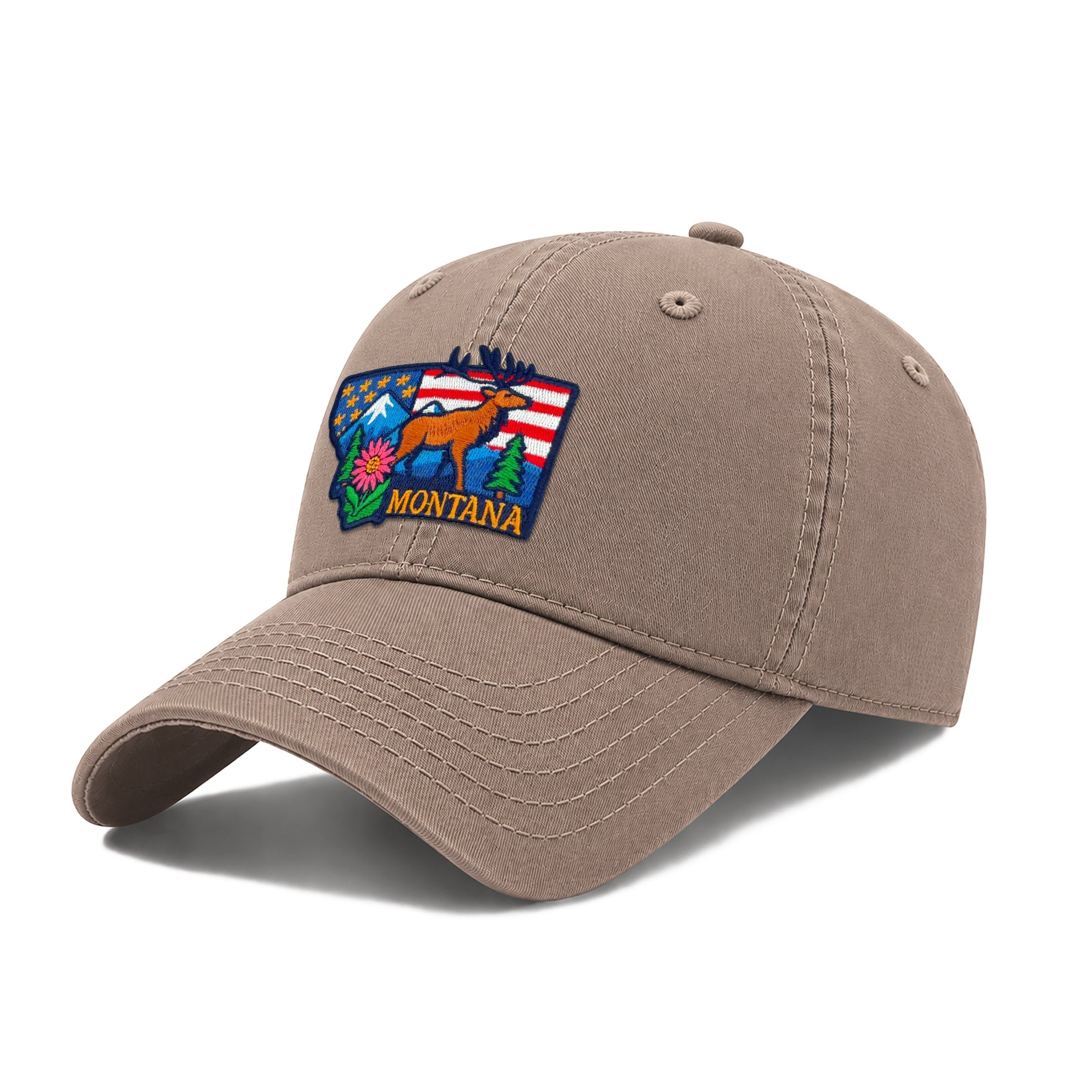 Montana Low Profile Garment Wash Cotton Baseball Caps Mens Womens with State Icons