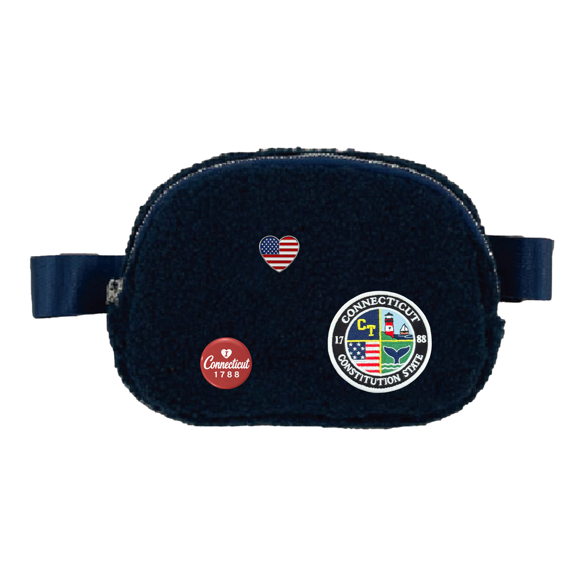 Connecticut Sherpa Belt Bag | Cozy Fleece Waist & Crossbody Bag