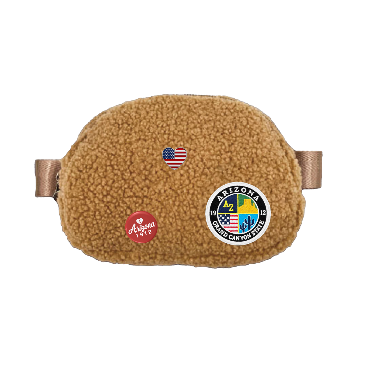 Arizona Sherpa Belt Bag | Cozy Fleece Waist & Crossbody Bag