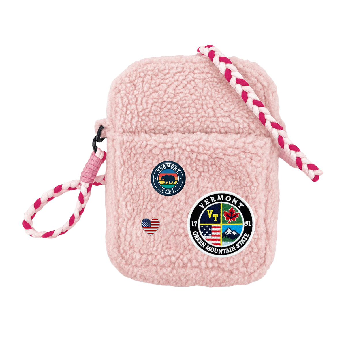 Vermont Sherpa Mini Crossbody Bag | Cozy Fleece Travel Shoulder Bag