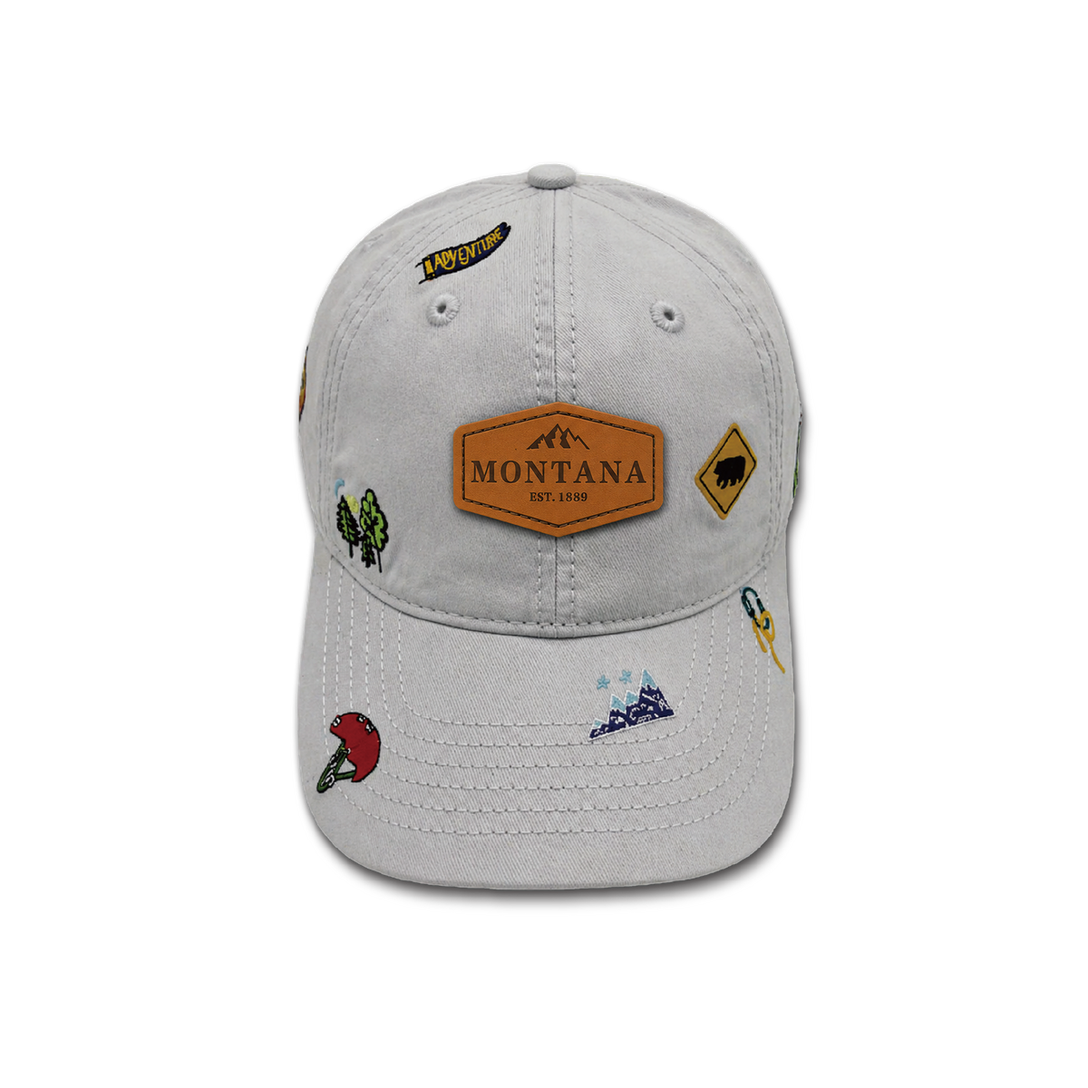 Montana Wilderness Explorer All Over Embroidered Baseball Cap