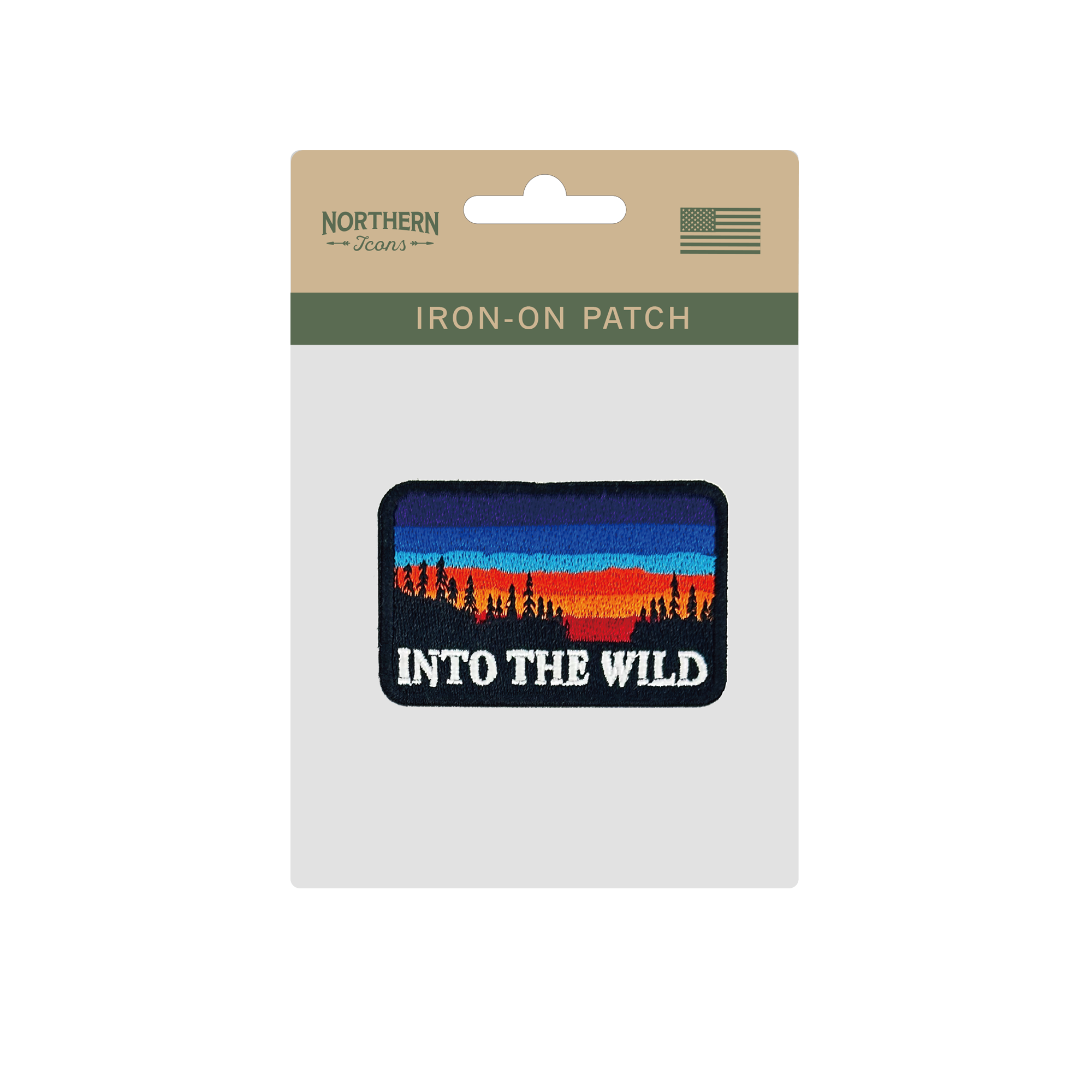 Into the Wild Sunset Iron On Embroidery Patch