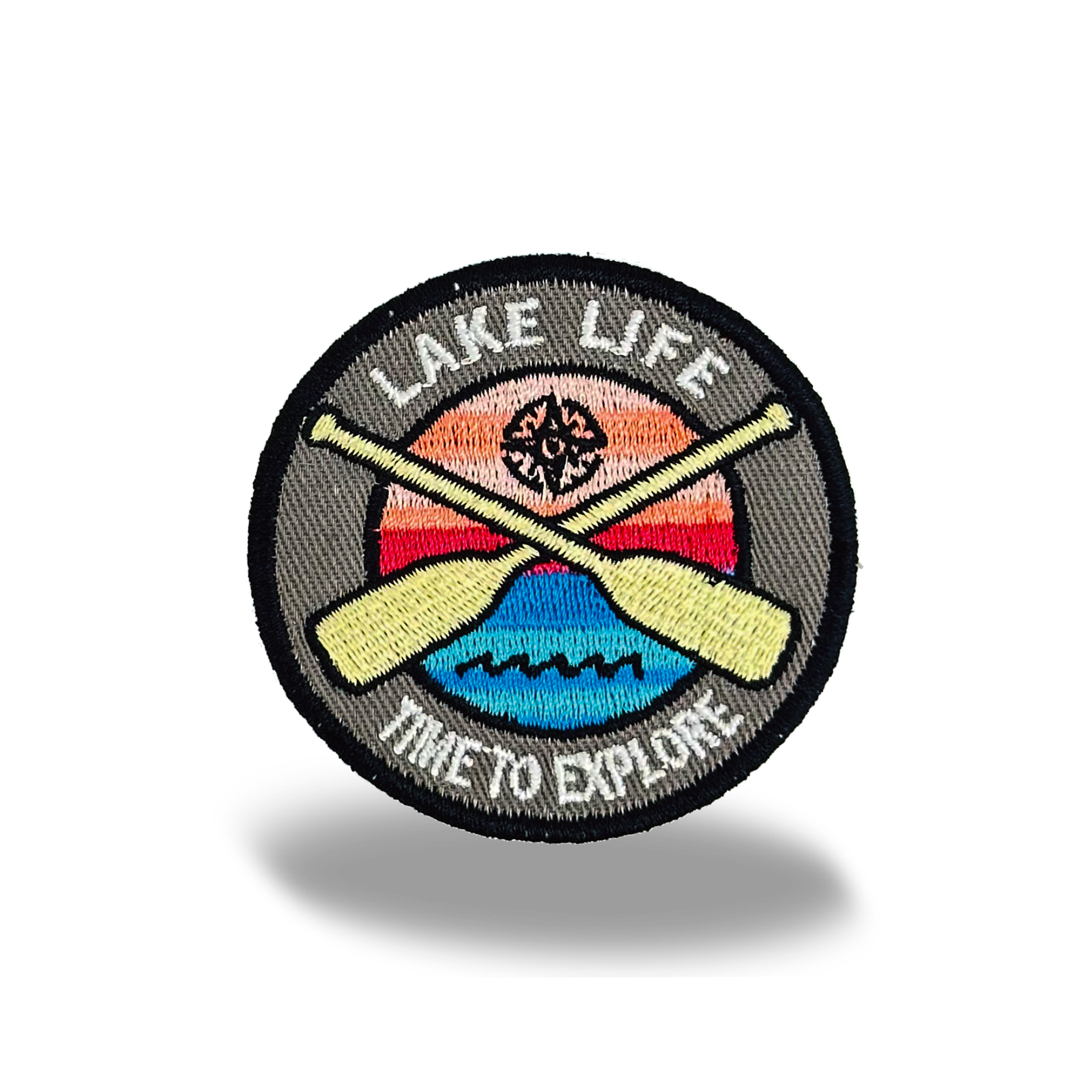 Lake Life Time to Explore Iron On Embroidery Patch
