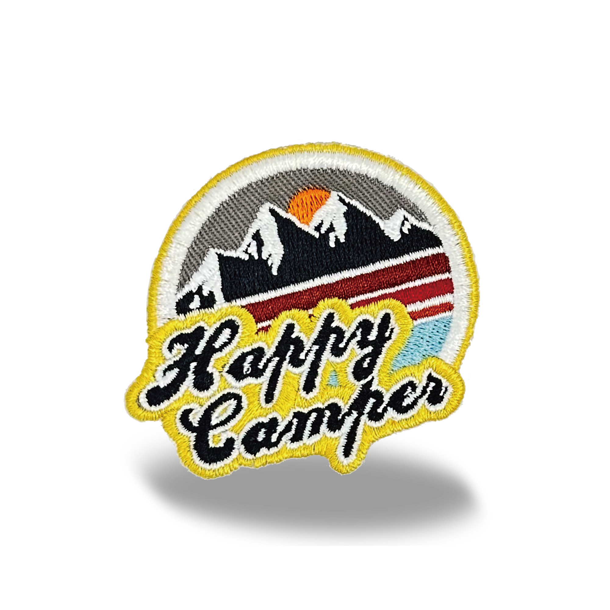 Happy Camper Iron On Embroidery Patch