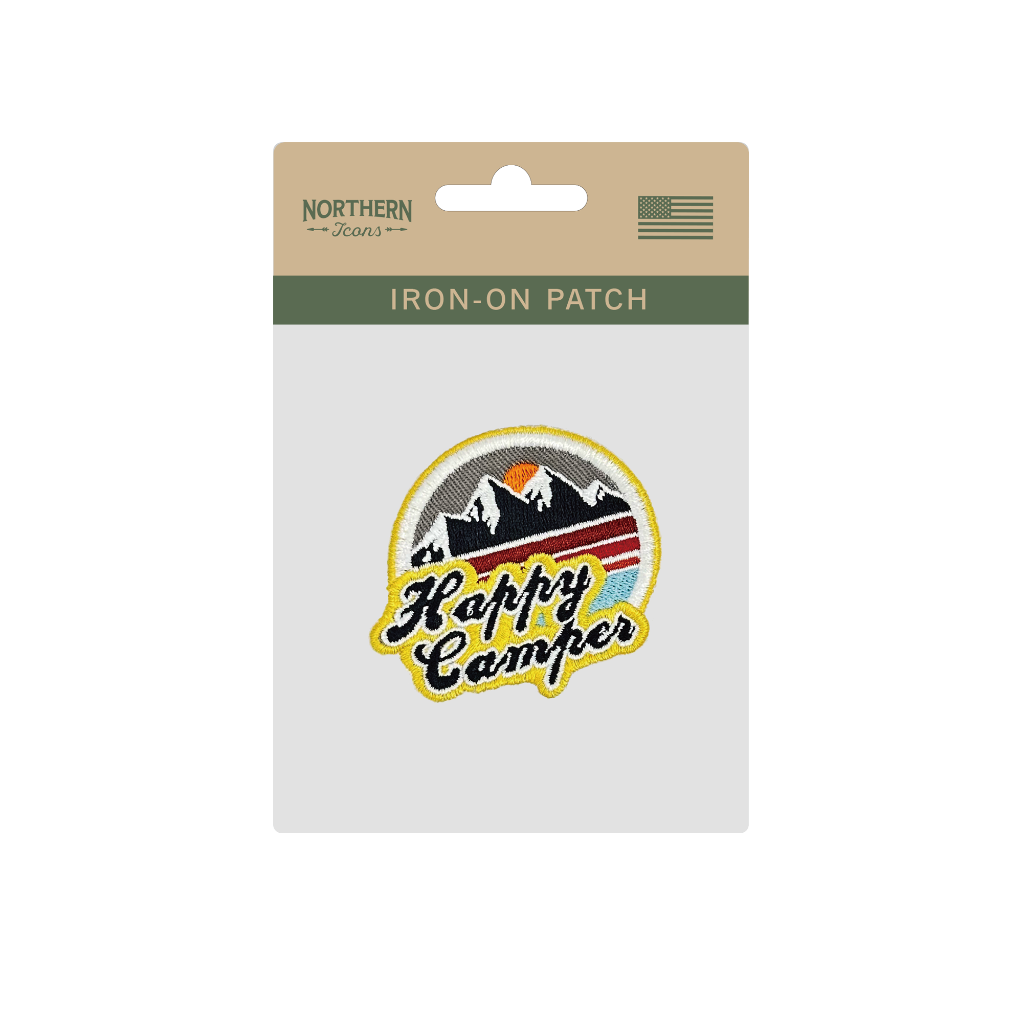 Happy Camper Iron On Embroidery Patch