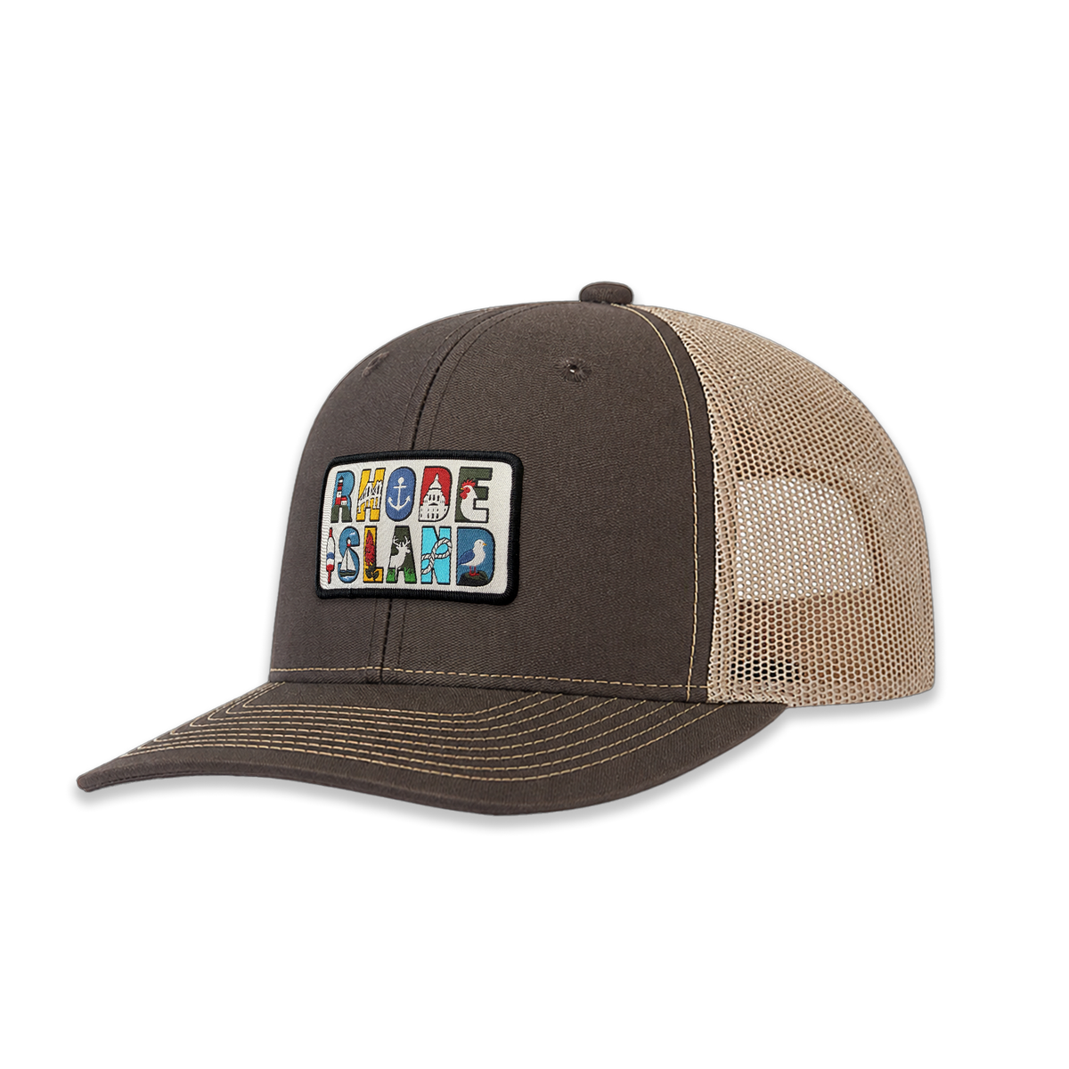 Rhode Island Heritage Trucker Hat | Illustrated Mesh Back Outdoor Cap