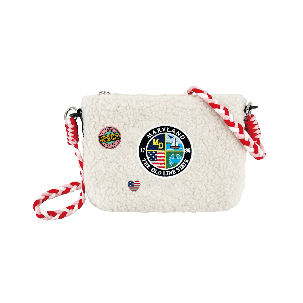 Maryland Sherpa Wallet Sling Bag | Cozy Mini Crossbody Travel Bag